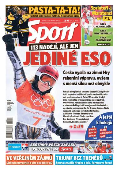 Sport - 15.1.2022 - CZECH NEWS CENTER a. s.