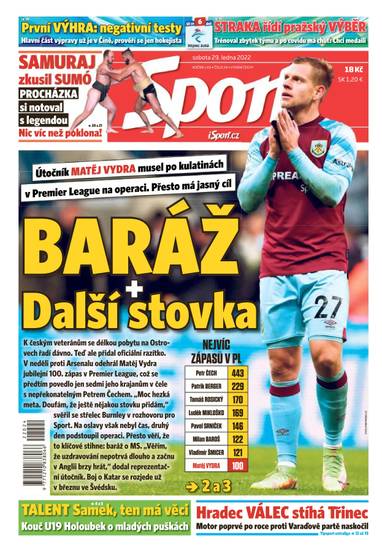 Sport - 29.1.2022 - CZECH NEWS CENTER a. s.