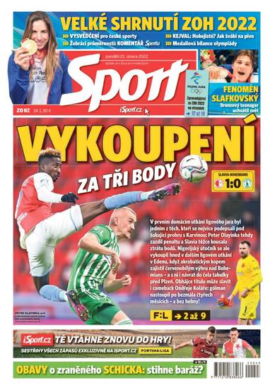 Sport - 21.2.2022 - CZECH NEWS CENTER a. s.