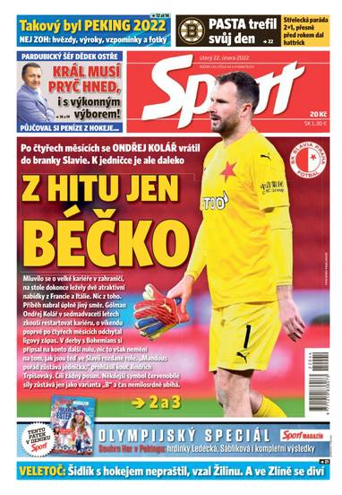 Sport - 22.2.2022 - CZECH NEWS CENTER a. s.