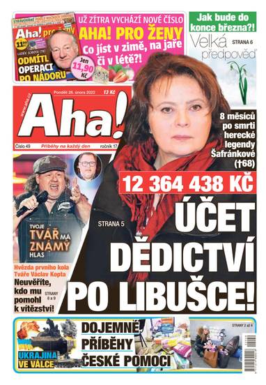 Aha! - 28.2.2022 - CZECH NEWS CENTER a. s.