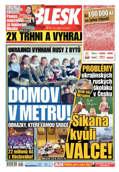BLESK - 2.3.2022 - CZECH NEWS CENTER a. s.