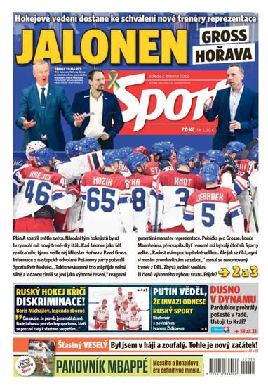 Sport - 2.3.2022 - CZECH NEWS CENTER a. s.