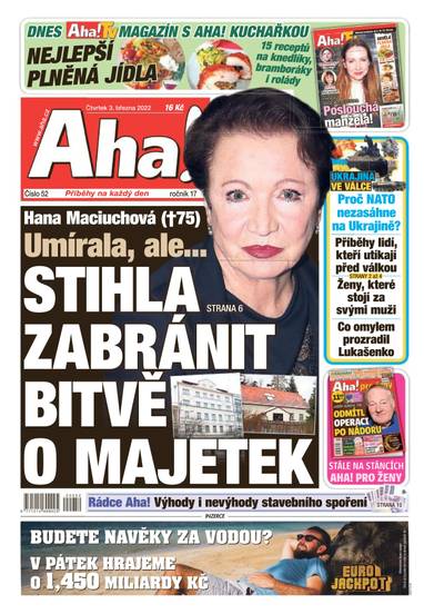 Aha! - 3.3.2022 - CZECH NEWS CENTER a. s.