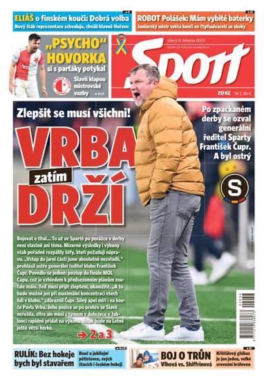 Sport - 8.3.2022 - CZECH NEWS CENTER a. s.