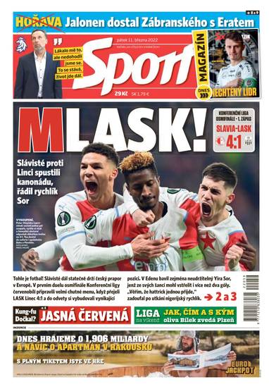 Sport - 11.3.2022 - CZECH NEWS CENTER a. s.