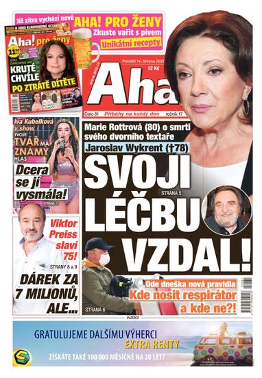 Aha! - 14.3.2022 - CZECH NEWS CENTER a. s.