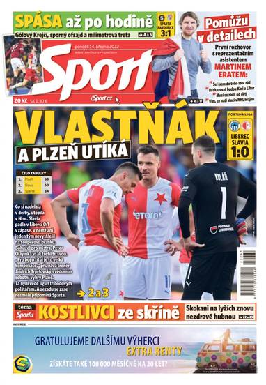 Sport - 14.3.2022 - CZECH NEWS CENTER a. s.