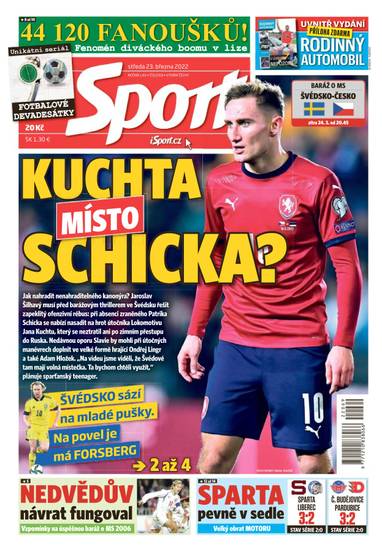 Sport - 23.3.2022 - CZECH NEWS CENTER a. s.