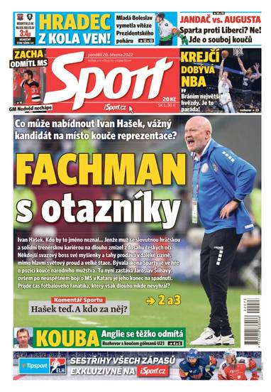 Sport - 28.3.2022 - CZECH NEWS CENTER a. s.