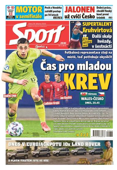 Sport - 29.3.2022 - CZECH NEWS CENTER a. s.