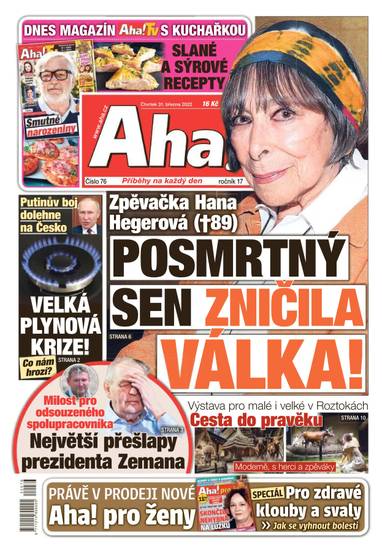 Aha! - 31.3.2022 - CZECH NEWS CENTER a. s.