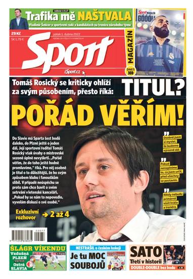 Sport - 1.4.2022 - CZECH NEWS CENTER a. s.