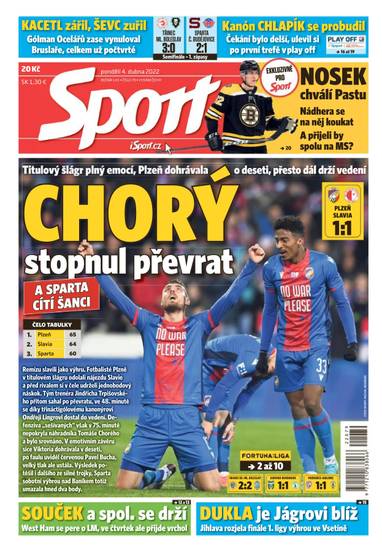 Sport - 4.4.2022 - CZECH NEWS CENTER a. s.