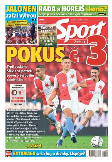 Sport - 7.4.2022 - CZECH NEWS CENTER a. s.