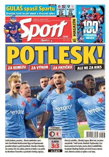 Sport - 8.4.2022 - CZECH NEWS CENTER a. s.