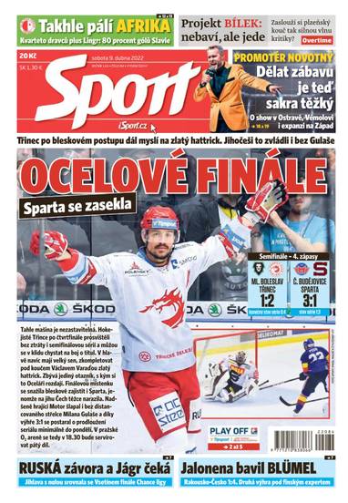 Sport - 9.4.2022 - CZECH NEWS CENTER a. s.