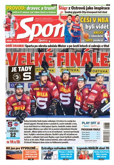 Sport - 12.4.2022 - CZECH NEWS CENTER a. s.
