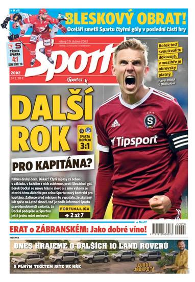 Sport - 19.4.2022 - CZECH NEWS CENTER a. s.
