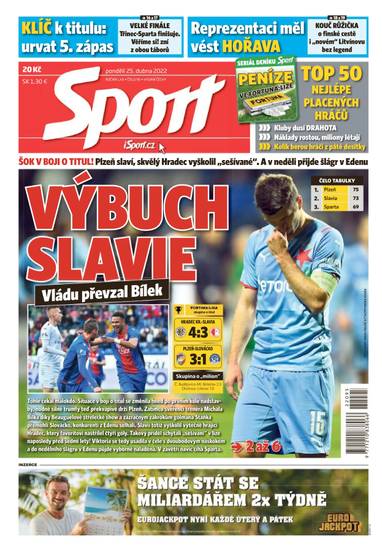 Sport - 25.4.2022 - CZECH NEWS CENTER a. s.