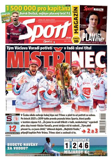Sport - 29.4.2022 - CZECH NEWS CENTER a. s.
