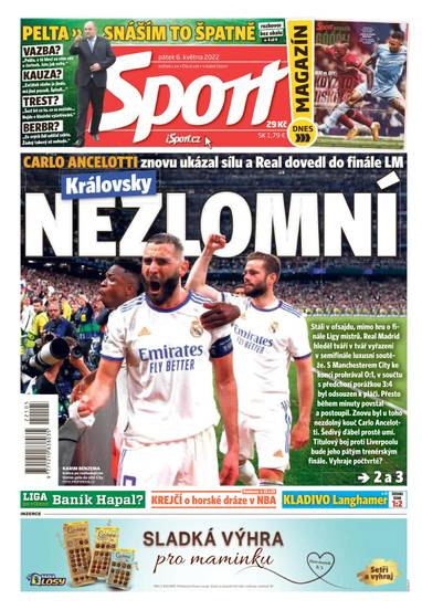 Sport - 6.5.2022 - CZECH NEWS CENTER a. s.
