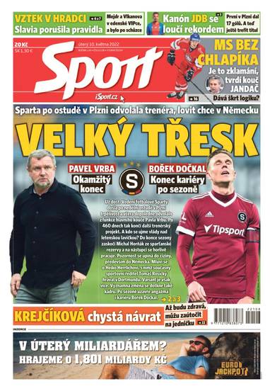 Sport - 10.5.2022 - CZECH NEWS CENTER a. s.