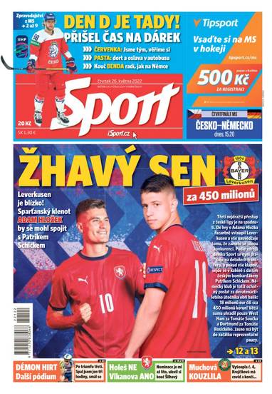 Sport - 26.5.2022 - CZECH NEWS CENTER a. s.