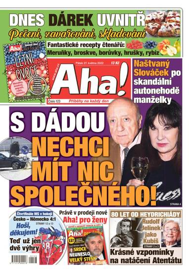 Aha! - 27.5.2022 - CZECH NEWS CENTER a. s.