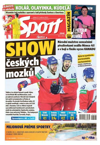 Sport - 27.5.2022 - CZECH NEWS CENTER a. s.