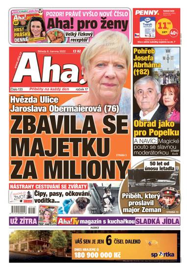 Aha! - 8.6.2022 - CZECH NEWS CENTER a. s.