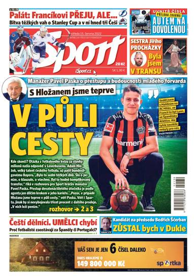Sport - 15.6.2022 - CZECH NEWS CENTER a. s.