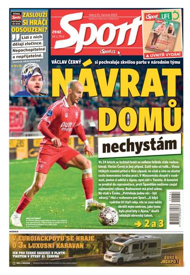 Sport - 21.6.2022 - CZECH NEWS CENTER a. s.