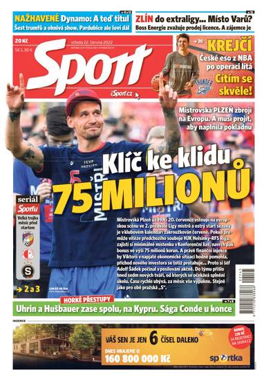 Sport - 22.6.2022 - CZECH NEWS CENTER a. s.