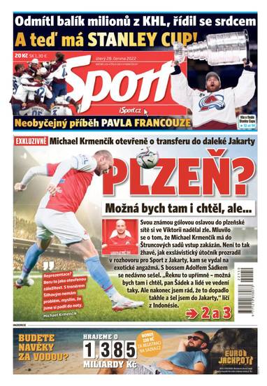Sport - 28.6.2022 - CZECH NEWS CENTER a. s.