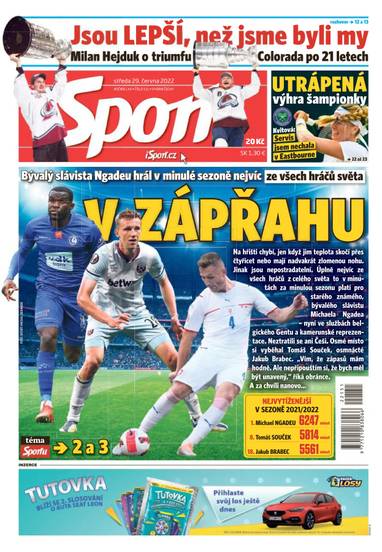 Sport - 29.6.2022 - CZECH NEWS CENTER a. s.