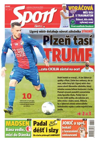 Sport - 2.7.2022 - CZECH NEWS CENTER a. s.