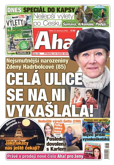 Aha! - 15.7.2022 - CZECH NEWS CENTER a. s.