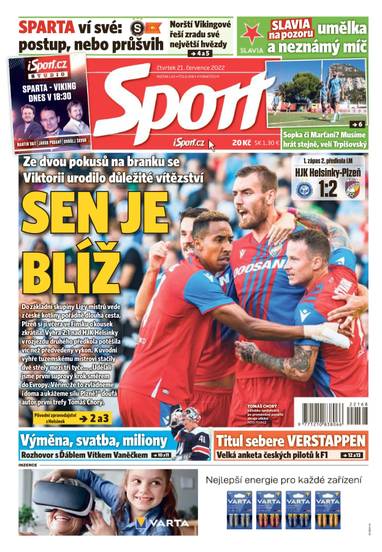 Sport - 21.7.2022 - CZECH NEWS CENTER a. s.