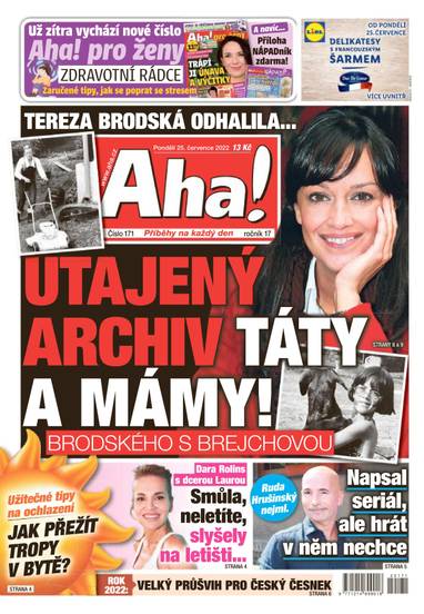 Aha! - 25.7.2022 - CZECH NEWS CENTER a. s.