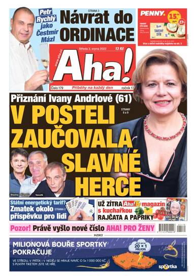 Aha! - 3.8.2022 - CZECH NEWS CENTER a. s.