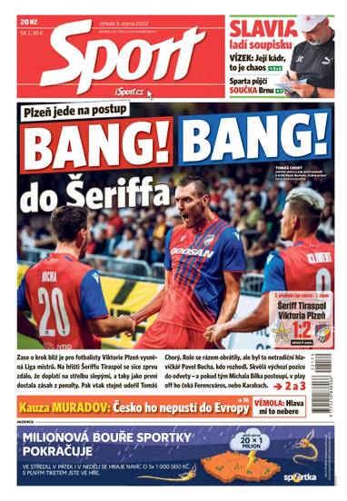 Sport - 3.8.2022 - CZECH NEWS CENTER a. s.