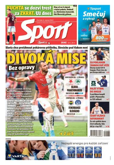 Sport - 4.8.2022 - CZECH NEWS CENTER a. s.