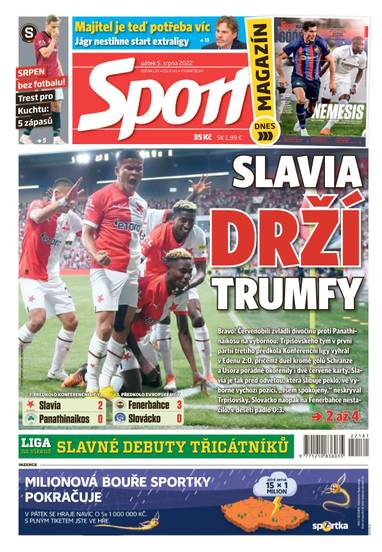 Sport - 5.8.2022 - CZECH NEWS CENTER a. s.