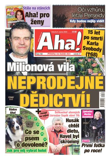 Aha! - 6.8.2022 - CZECH NEWS CENTER a. s.