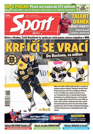 Sport - 9.8.2022 - CZECH NEWS CENTER a. s.