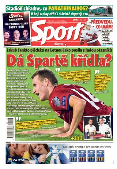 Sport - 11.8.2022 - CZECH NEWS CENTER a. s.