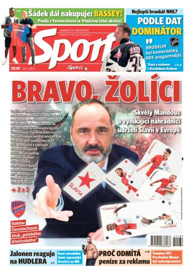 Sport - 13.8.2022 - CZECH NEWS CENTER a. s.