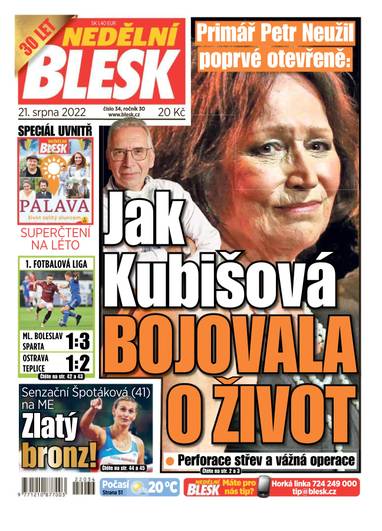 NEDĚLNÍ BLESK - 34/2022 - CZECH NEWS CENTER a. s.