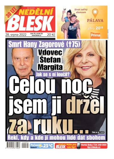 NEDĚLNÍ BLESK - 35/2022 - CZECH NEWS CENTER a. s.